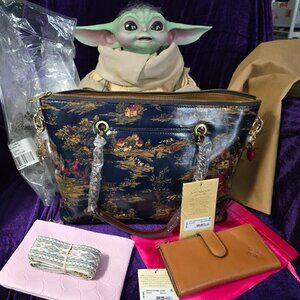 Patricia Nash Belle Leather Shoulder Tote in Kent Countryside & Nash Wallet - NE